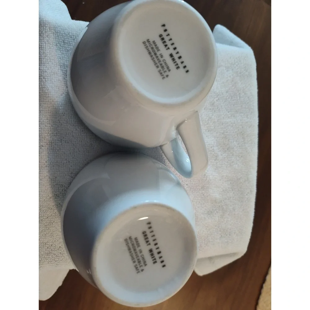 Pottery Barn Great White Sugar Bowl and Creamer Set White Porcelain Coffee Tea